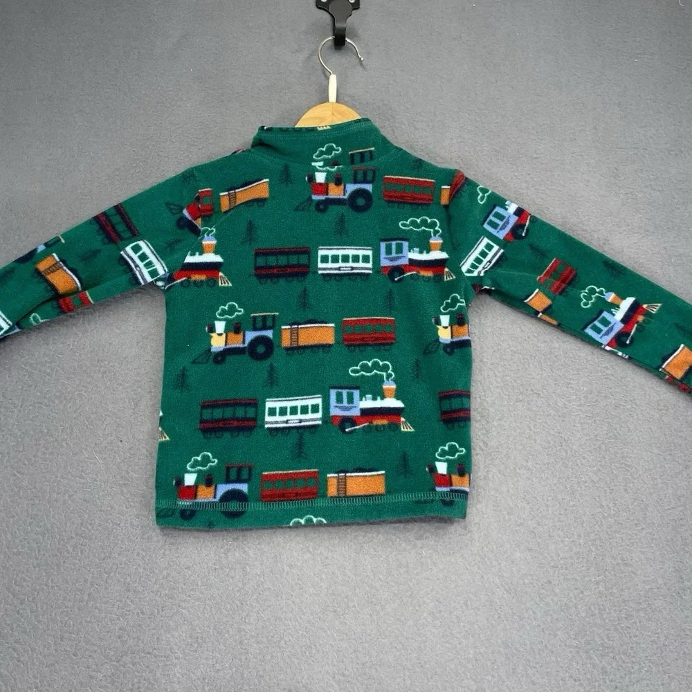 Children's Place Fleece TRAINS 2T Pullover 1/4 Zip‎ Long Sleeve Jacket Toddler